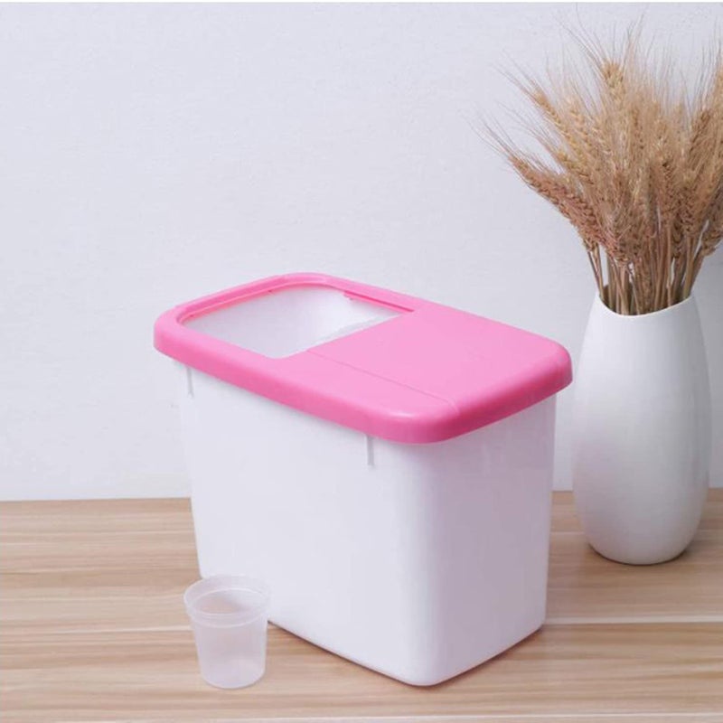 Rice Storage Box, 10 kg Rice Airtight Dry Food Dispenser BPA-Free Food Bucket with Transparent Sliding Cover for Cereal, Flour and Oatmeal - Image 5