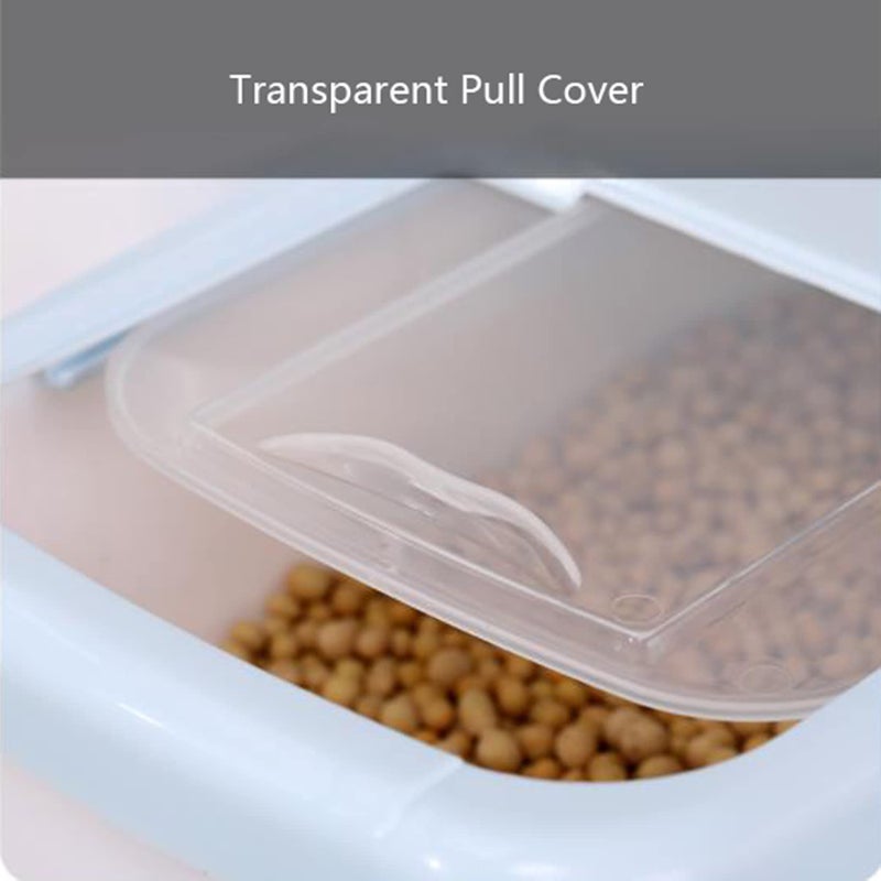 Rice Storage Box, 10 kg Rice Airtight Dry Food Dispenser BPA-Free Food Bucket with Transparent Sliding Cover for Cereal, Flour and Oatmeal - Image 4