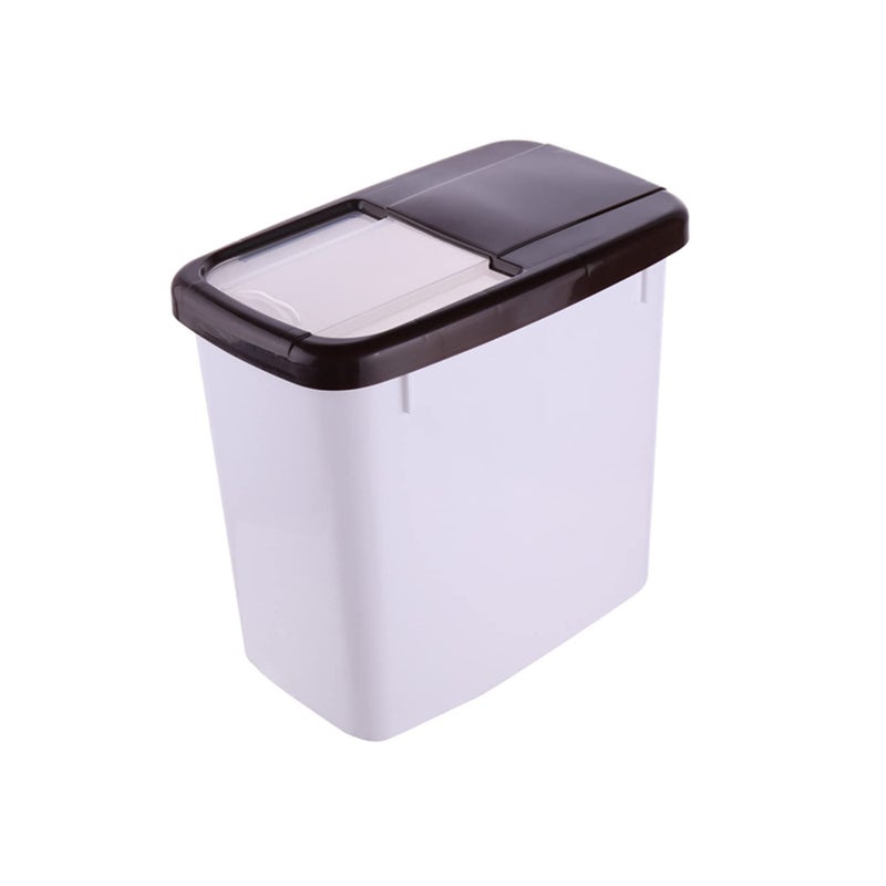 Rice Storage Box, 10 kg Rice Airtight Dry Food Dispenser BPA-Free Food Bucket with Transparent Sliding Cover for Cereal, Flour and Oatmeal - Image 1