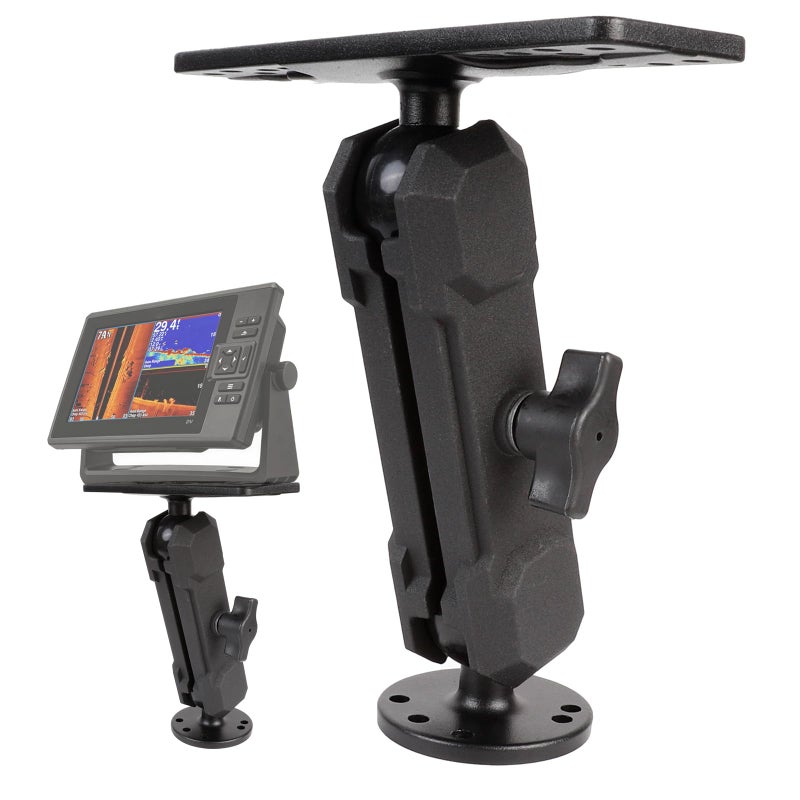 Leenconghui Aluminum Alloy Fish Finder Mount with C Size 1.5" / 38mm Ball, 5.9" Arm Marine Electronic Mount Compatible with Garmin,Humminbird, Lowrance and More - Image 1