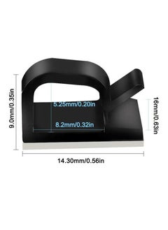 Generic 100 Pcs Adhesive Cable Clips, Plastic Cable Cord Organizers Cable Storage Management Clip for Home Office - Black, White  - Image 3