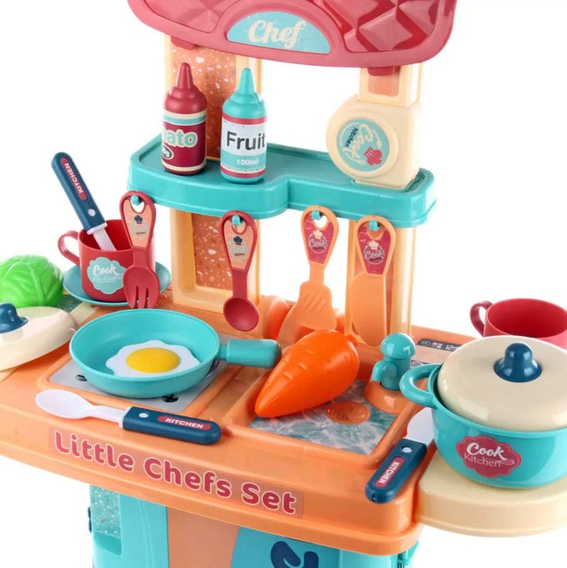 Magicwand ABS Plastic Pretend Play Carry Along 3-in-1 Kitchen Set Box Case【21 Pcs】【(Green】【3 Yrs & Up】【Pack of 1 】【Multi-Colored】 - Image 3