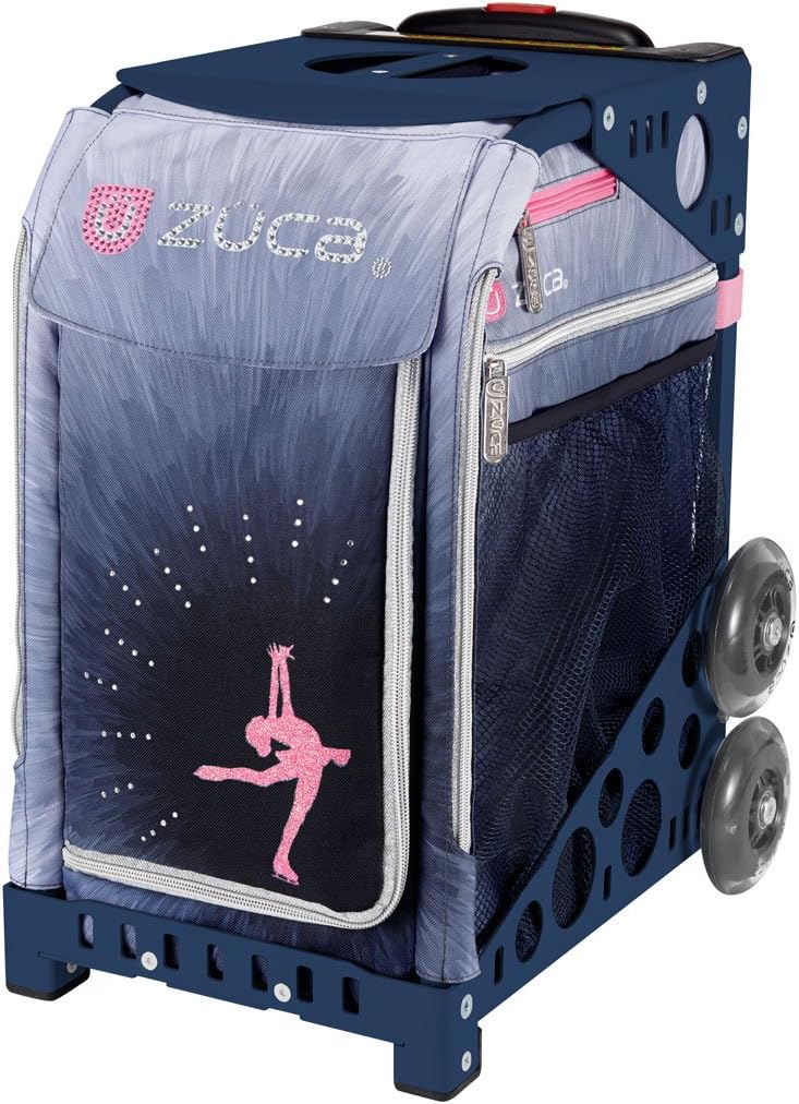 ZUCA Ice Dreamz Lux Sport Insert Bag and Navy Blue Frame with Flashing Wheels - Image 1