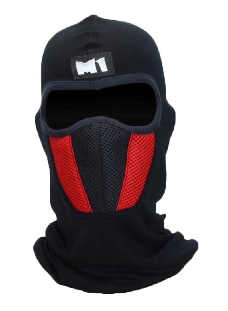 Generic Rider Full Helmet Face Mask | Full Face Cover Balaclava Protection Filter Plain Full Face Mask - Red  - Image 4