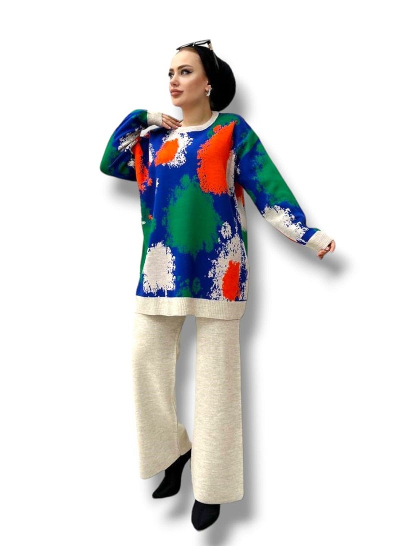 Women's Two-Piece Set, Chic and Comfortable Shirt and Wide Leg Pants Combo, Casual, Stylish, Fashionable Streetwear Apparel for Modern Trendsetters