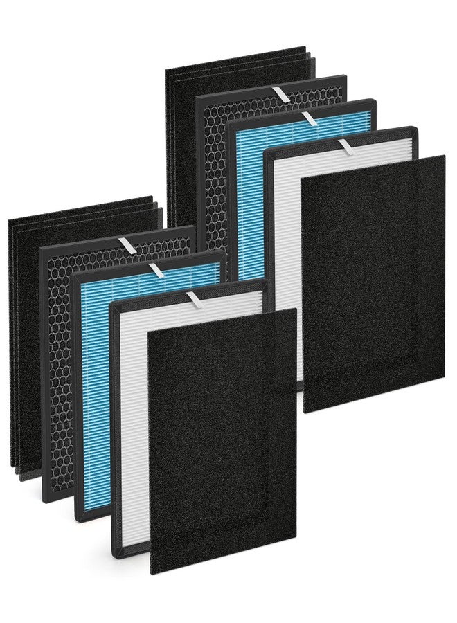 SOMEWAYTOP [2 SETS]10L Pro Replacement Filter Set Compatible with Okaysou Air Purifier Filters and Aiibot-A300, 5-Stage Airmax 10L Pro Filter, 2X H13 HEPA and 2X Carbon Filters 2X Sliver HEPA and 6X Pre-filter - Image 1