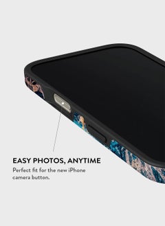 BURGA BURGA Phone Case Compatible with iPhone 16 PRO MAX Hybrid 2-Layer Silicone Protective Case Crystal Blue Teal Turquoise Marble Cover  - Image 5