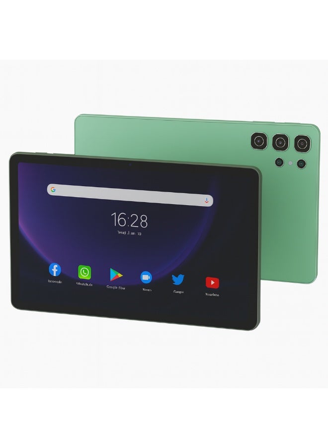 Modio M91 Tablet – 11 Inch HD INCELL Display, Android 13, 12+512GB, 10000mAh, Dual SIM 5G, 13MP Camera, with Keyboard, Mouse, Pen & Case (Green)