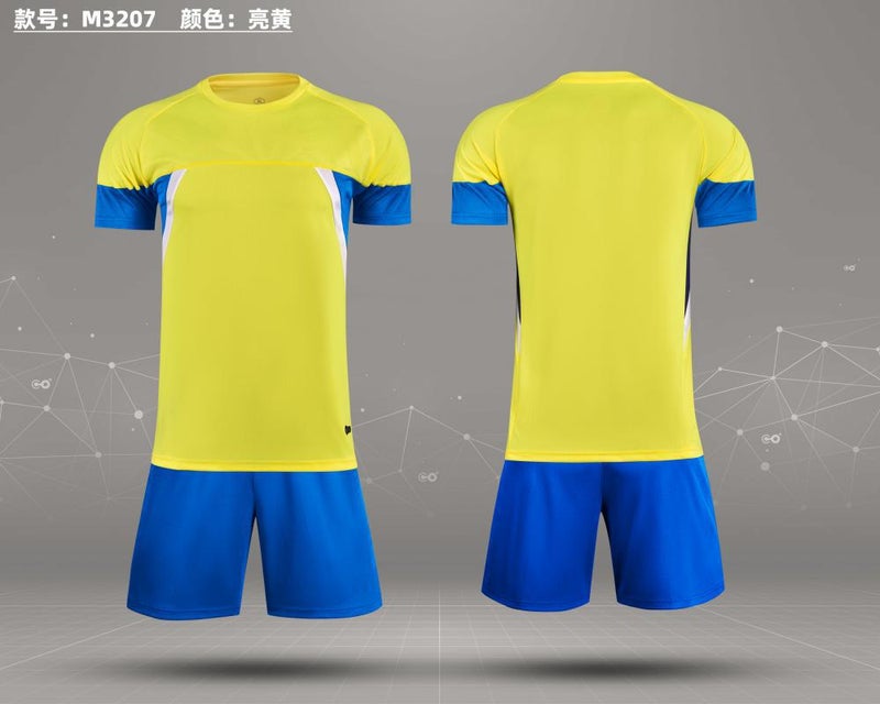 Football Suit Men'S Adult Training Suit Kidsren'S Sports Short-Sleeved Football Suit Middle School Student Game Jersey M3207