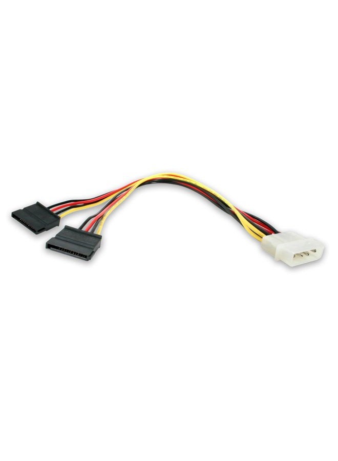 .com 12in LP4 to 2x SATA Power Y Cable Adapter - Molex to to Dual SATA Power Adapter Splitter (PYO2LP4SATA)