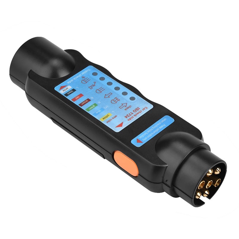 فيتوس اختبار مقبس المقطورة 7 دبابيس 13 دبابيس اختبار قابس المقطورة - 12 فولت LED جهاز اختبار دارة الأسلاك لمقطورة السيارة - Image 5
