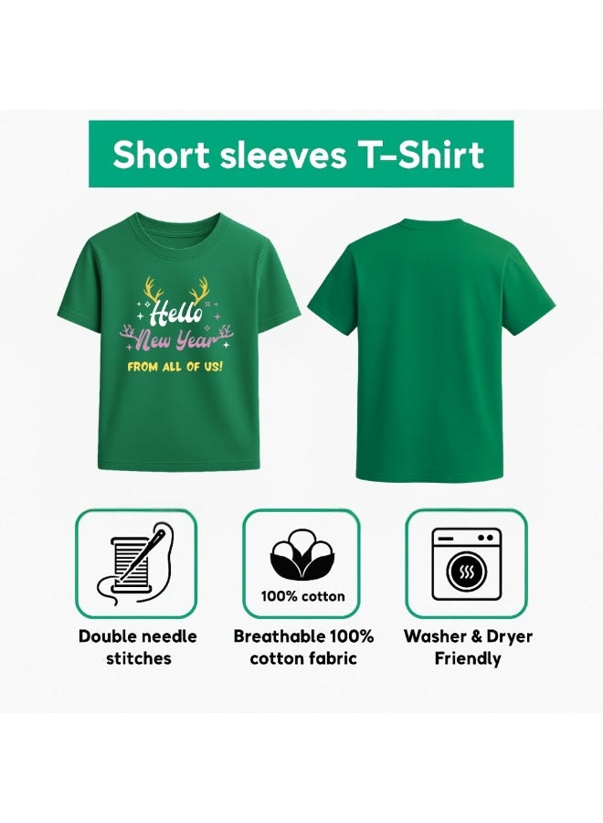 برينت شوب فور مي طقم تيشيرتات عائلية متناسقة للعام الجديد للرجال والنساء والأطفال | ملابس احتفالية للحفلات، وجلسات التصوير، والتجمعات المنزلية، وفعاليات العد التنازلي - Image 4