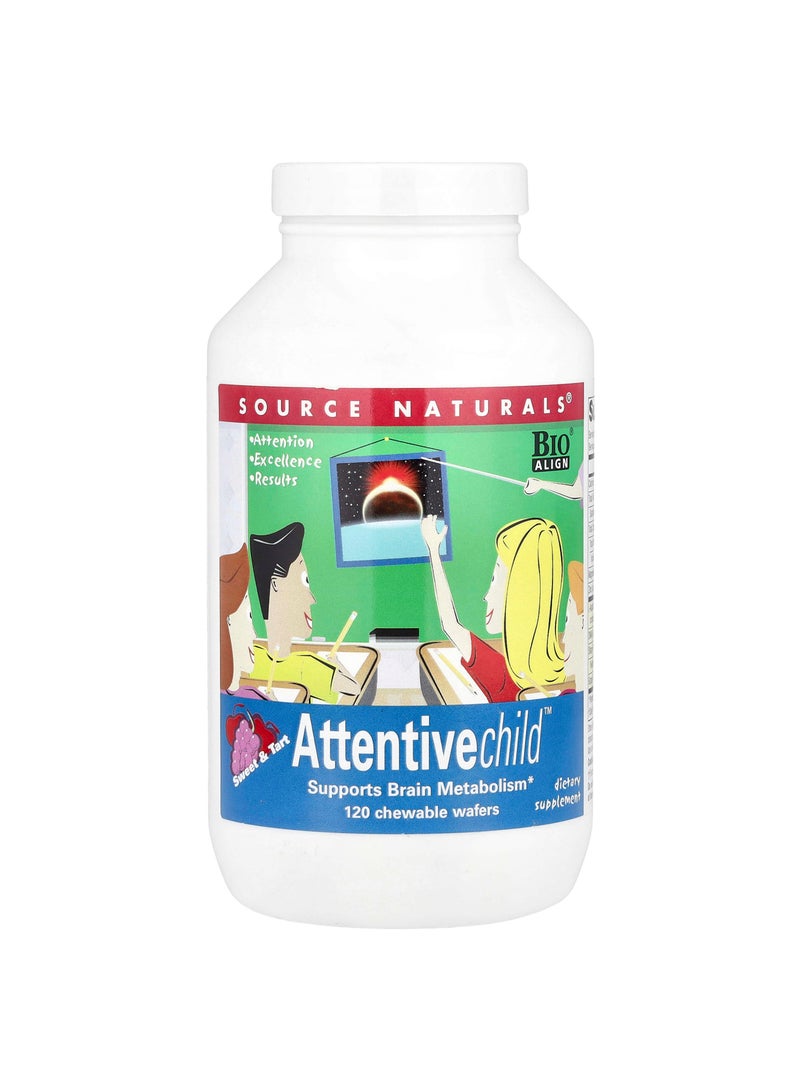 Attentive Child™, Sweet & Tart, 120 Chewable Wafers