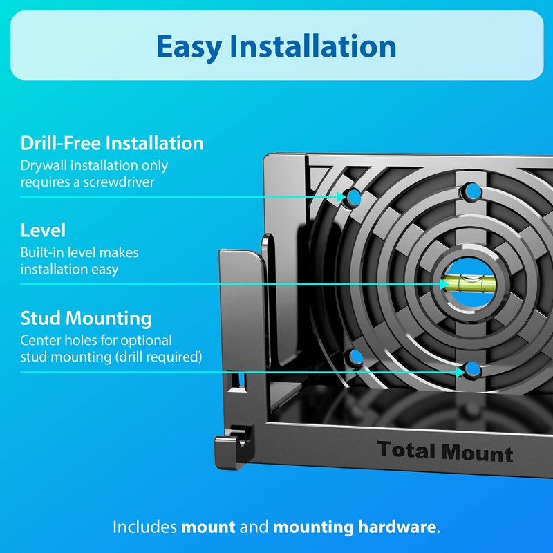TotalMount Wall Mount for Nintendo Switch 1 (Mounts Switch 1 by TV) â€“ Switch 1 Black - Image 3