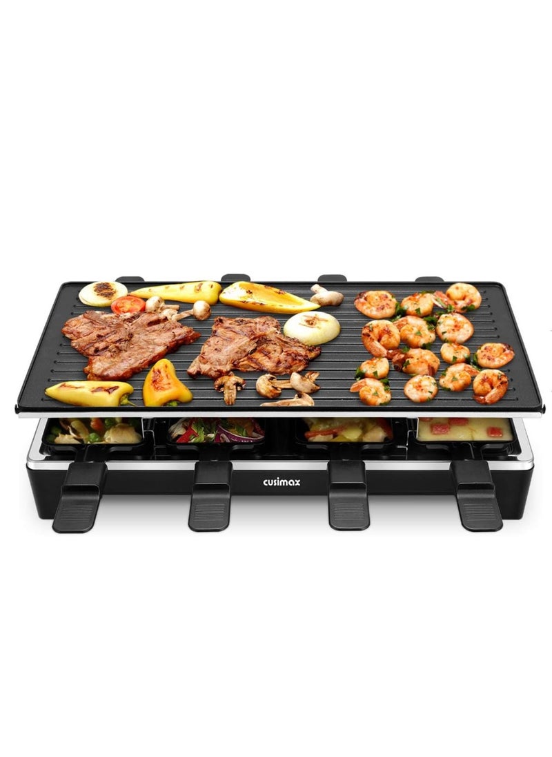 Cusimax Raclette Grill with Reversible Non-Stick Plate, 8 Pans & 1500W Power - pzsku/Z9149E1117C6A1D0D9B19Z/45/_/1732548382/bad6abd6-e344-4dd7-b197-3910e890daf2