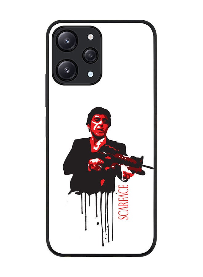 Stylizedd حافظة حواف سوداء متينة لهاتف Xiaomi Redmi 12 4G، حافظة مرنة رقيقة من المطاط TPU - Scarface - Image 1