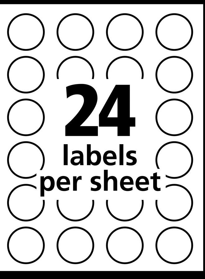 AVERY Print/Write Self-Adhesive Removable Labels, 0.75 Inch Diameter, Green, 1008 per Pack (05463) - Image 2