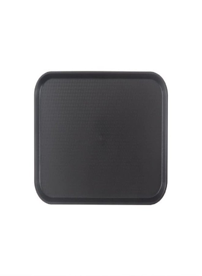 TrueCraftware- 10 1/2" X 13 5/8" Fast Food Tray Black Color Plastic Set of 12- for Café Standard Cafeteria/Fast Food Tray Restaurant Serving Trays Set for Coffee Table Kitchen Party Restaurants - Image 3