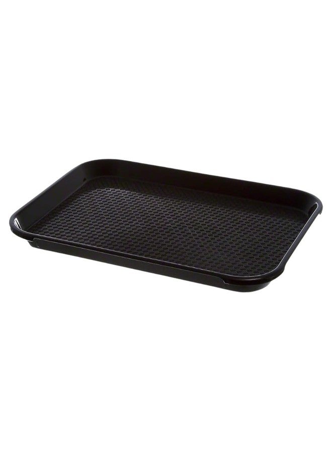 TrueCraftware- 10 1/2" X 13 5/8" Fast Food Tray Black Color Plastic Set of 12- for Café Standard Cafeteria/Fast Food Tray Restaurant Serving Trays Set for Coffee Table Kitchen Party Restaurants - Image 4