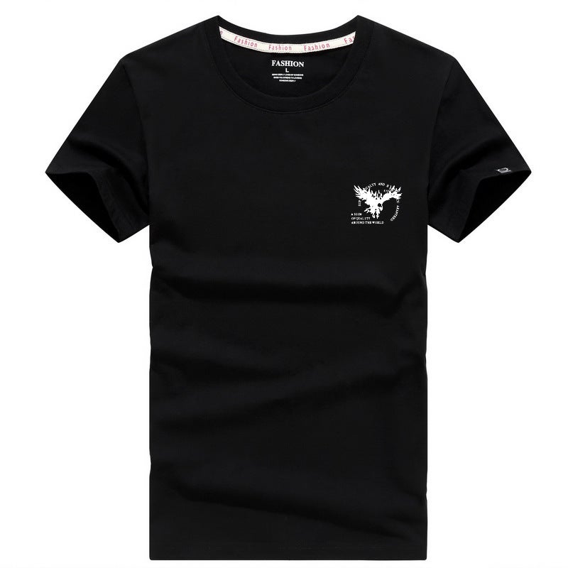 2020 Loose Large Size Men'S Short Sleeve T-Shirt Cotton Round Neck Printed T-Shirt Trendy Brand Men'S Clothes New T-Shirt - Image 2