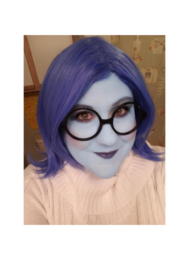 Probeauty Probeauty Short Straight Blue Bob Cosplay Wig for Women Anime Costume Wig for Halloween Party with Wig Cap  - Image 2