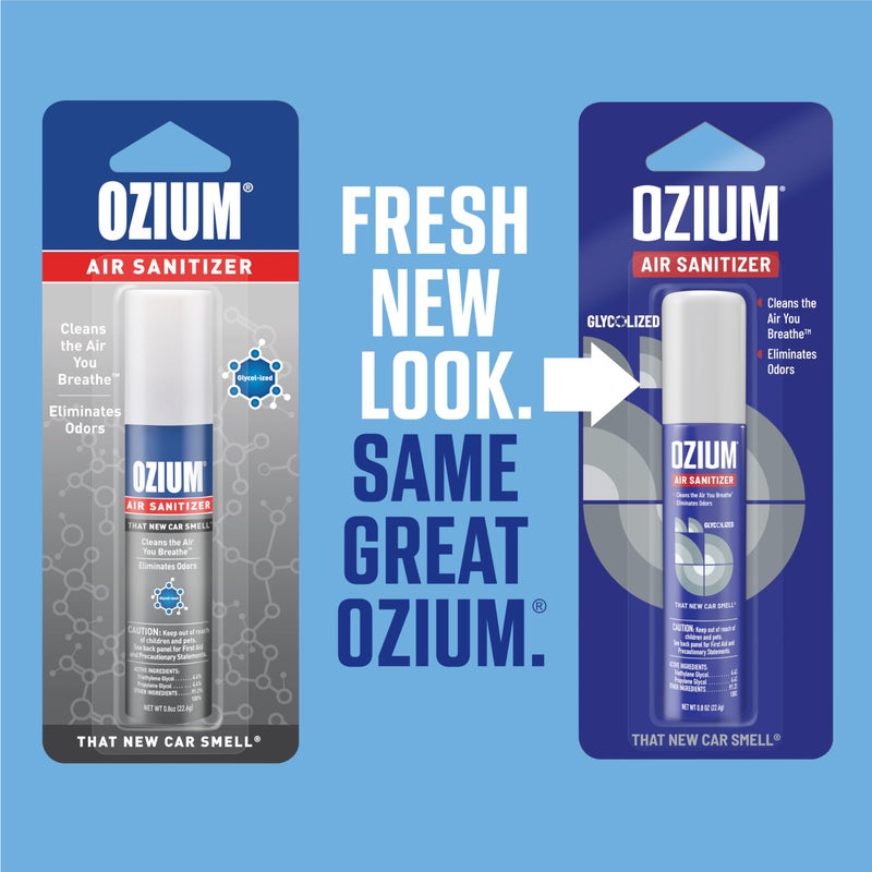 Ozium 0.8 oz. Air Sanitizer & Odor Eliminator for Homes, Cars, Offices and More, New Car Scent, Pack of 6 - Image 3