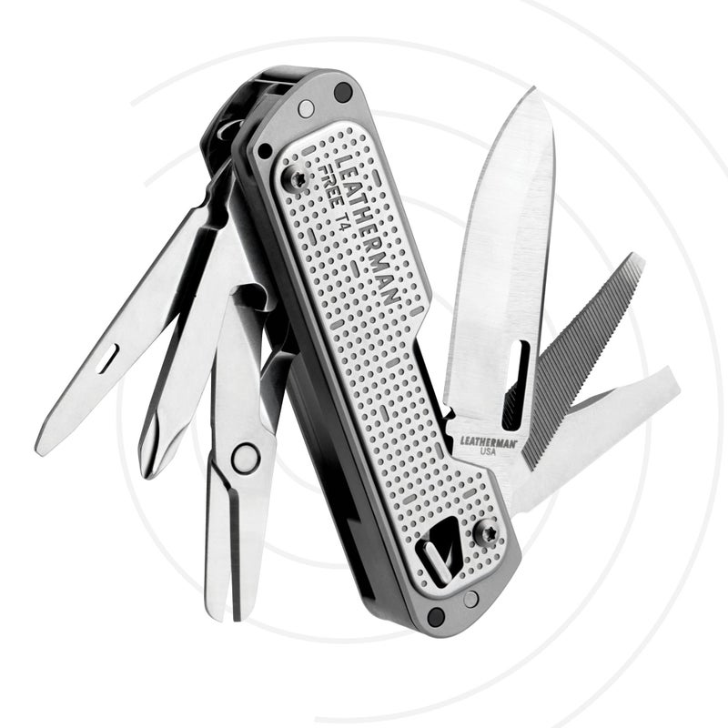 LEATHERMAN, FREE T4 Multitool and EDC Knife with Magnetic Locking and One Hand Accessible, Made in the USA, Stainless - Image 2