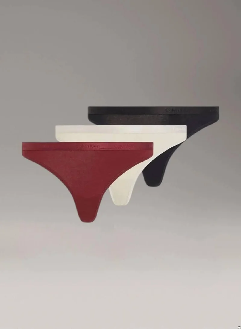كالفن كلاين ثلاث قطع سراويل داخلية نسائية بشعار عصري