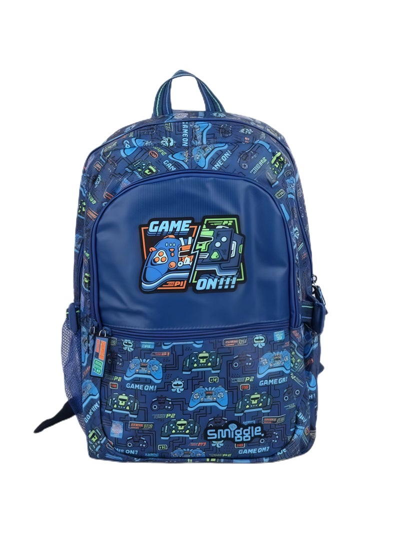 Smiggle Cartoon Printed Boys and Girls Backpack Primary and Secondary School Students Backpack Outdoor Leisure Backpack 42*30cm