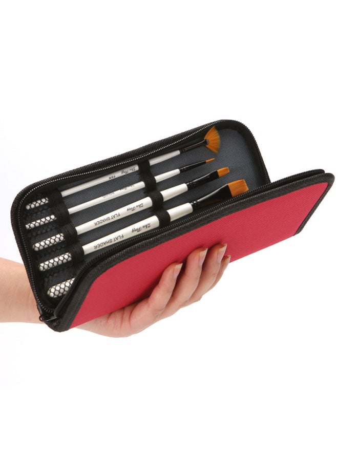 ZhuTing Nylon Wool Watercolor Brush With Board Brush Cloth Bag Brush Set Painting Supplies - Image 4