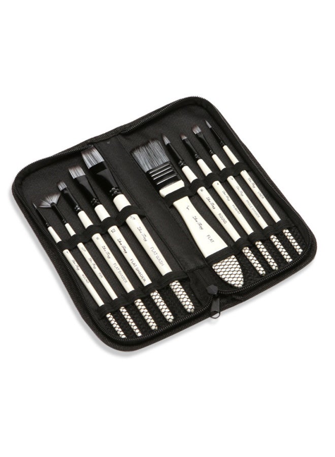 ZhuTing Nylon Wool Watercolor Brush With Board Brush Cloth Bag Brush Set Painting Supplies - Image 1