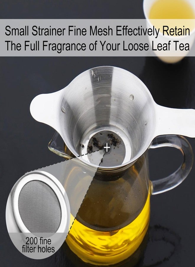 WUWEOT 6 Pcs Different Size Fine Mesh Tea Strainers, 304 Stainless Steel Mini Tea Infuser, Coffee Filter with Double Handles for Hanging on Teapots, Mugs, Cups to Steep Loose Leaf Tea and Coffee - Image 3