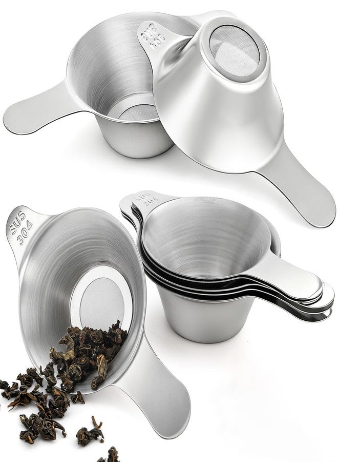 WUWEOT 6 Pcs Different Size Fine Mesh Tea Strainers, 304 Stainless Steel Mini Tea Infuser, Coffee Filter with Double Handles for Hanging on Teapots, Mugs, Cups to Steep Loose Leaf Tea and Coffee - Image 1