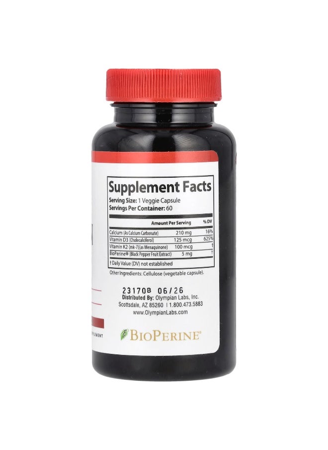Olympian Labs Olympian Labs, Vitamin K2 + D3, 60 Capsules  - Image 2