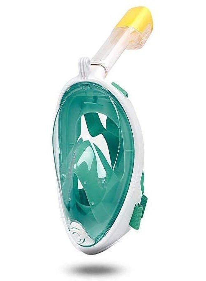 Olpad Full Face Snorkel Mask with Breathing System, Natural & Safe Snorkeling Experience, Foldable 180 Degree Panoramic View Anti-Fog Anti-Leak Snorkel Set Green (L/XL) - Image 1