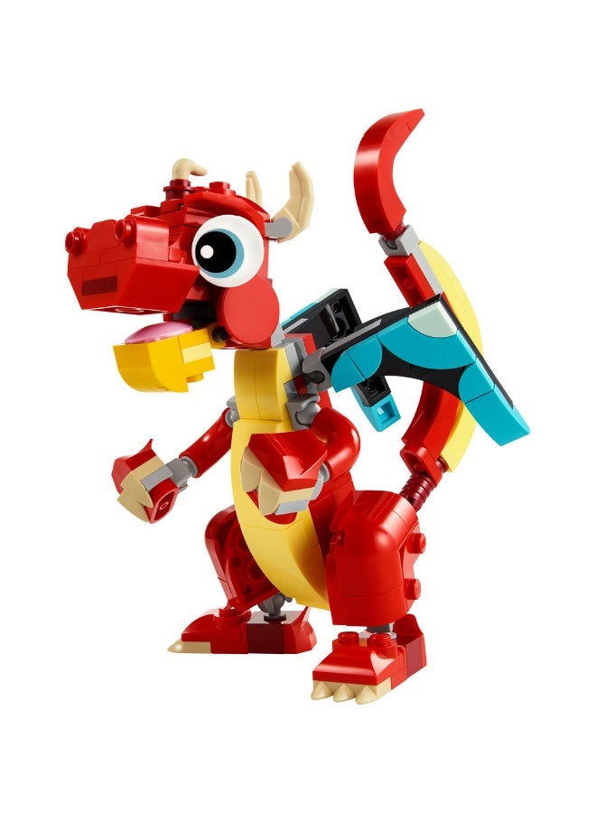 LEGO Creator 3in1 Red Dragon Toy with Animal Figures 31145 (Age 6+, 149 Pieces) - Image 3