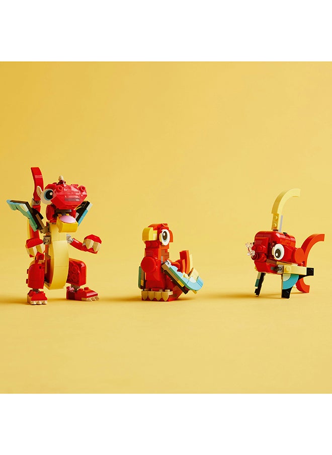 LEGO Creator Red Dragon 3in1 Animal Toy Set 31145 (149) Pieces  - Image 5