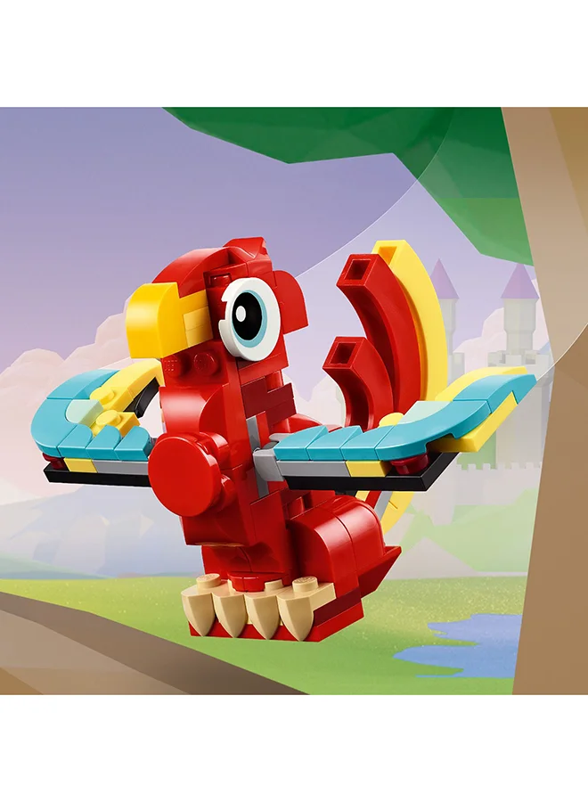 ليغو مجموعة لعبة الحيوانات 3 في 1 التنين الأحمر 31145 من LEGO® Creator
