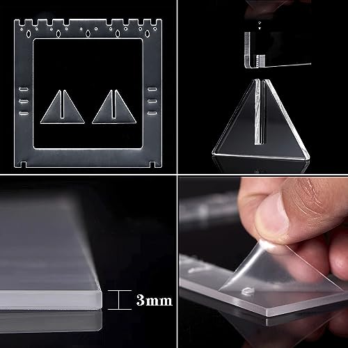RENIAN Jewelry Photography Props Board Acrylic Frame Tabletop Stand for Studio Shooting Necklaces, Stud Earrings and Earrings Drop Dangle Display Holder - Image 4
