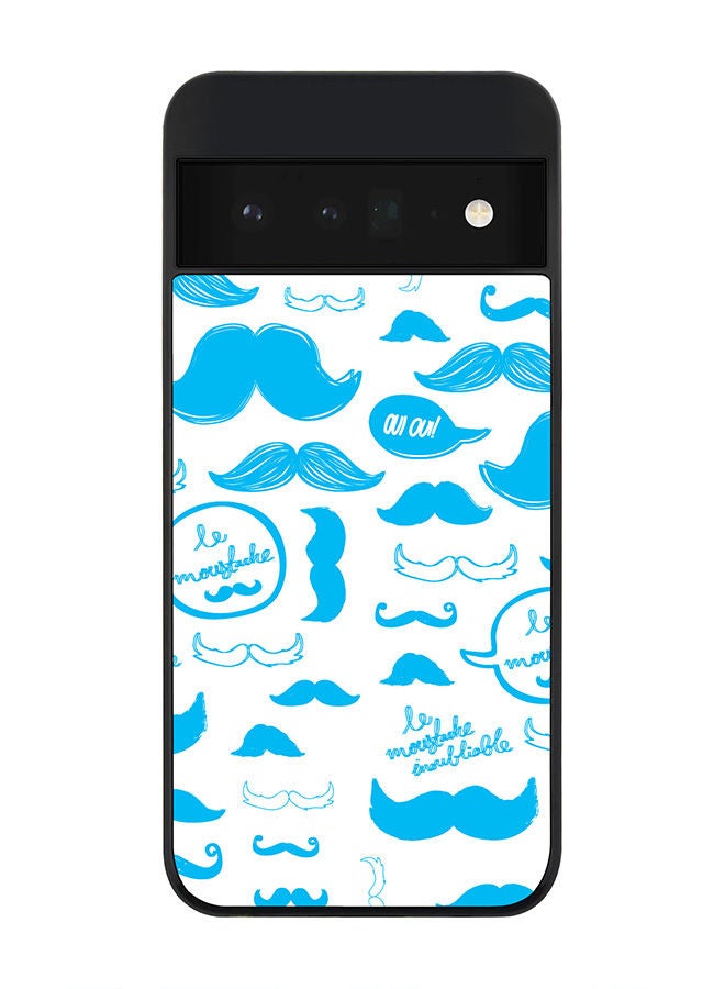 Stylizedd Rugged Black edge case for Google Pixel 6 Pro 5G Slim fit Soft Case Flexible Rubber Edges Anti Drop TPU Gel Thin Cover - Le Moustache  - Image 1