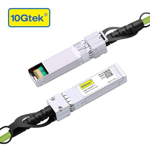 10Gtek [Green Colored 10G SFP+ DAC Cable - Twinax SFP Cable for Cisco SFP-H10GB-CU1M, Meraki MA-CBL-TA-1M, Ubiquiti UniFi, D-Link, Fortinet, Supermicro, Netgear, 1-Meter(3.3ft) - Image 3