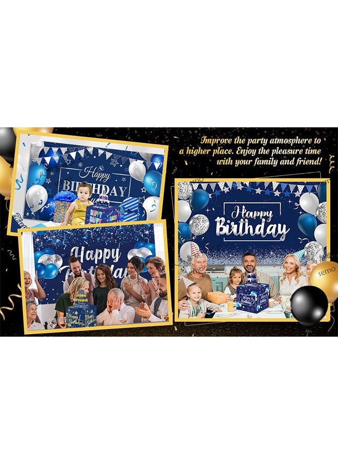 Party Favor Bags, Happy Birthday Money Gift Box with Pull Out Card, A Fun Way to Present Cash as Gifts (Blue)