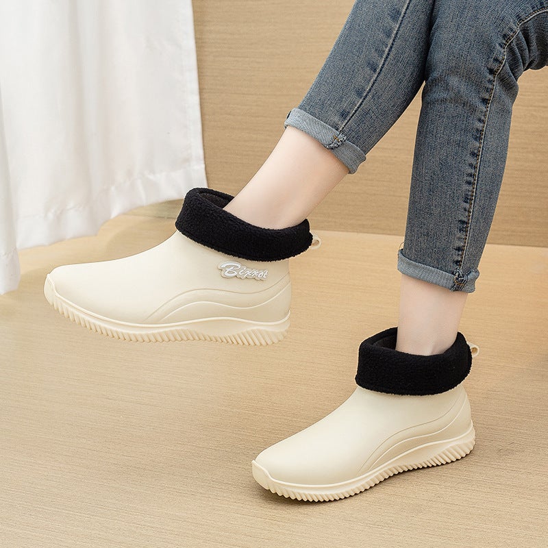 2023 Winter Couple Warm Rain Boots Unisex Detachable8815 apricot [Cotton added]] 8815 apricot [Cotton added]] 