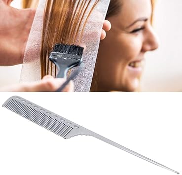 Filfeel Tail Comb Professional Hair Comb for Sectioning Backcombing and Intricate StylingSilver - Image 5