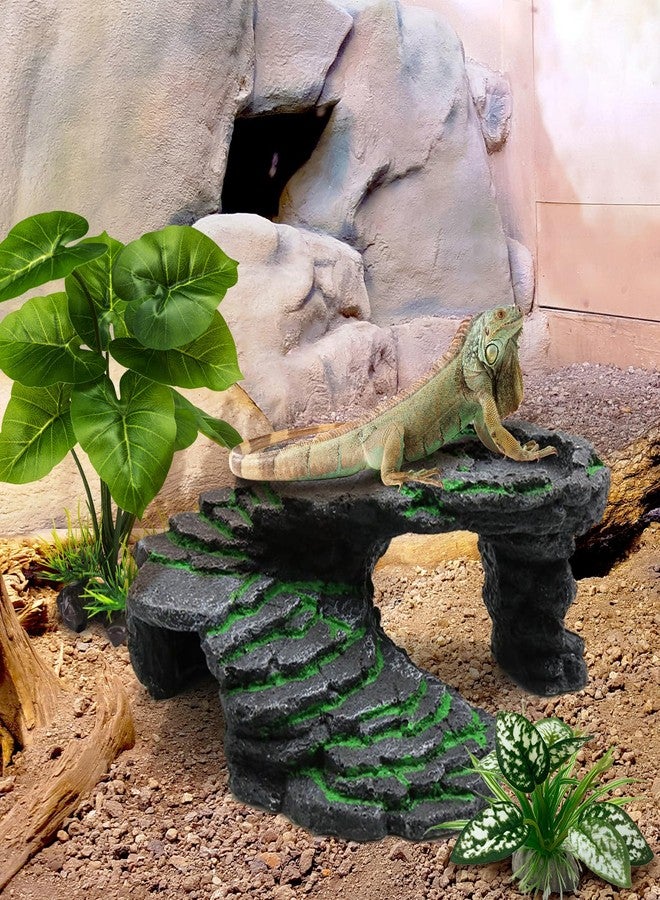 Moonorange Reptile Artificial Plants, Terrarium Plants Decorations Supplies, Aquarium Fish Tank Plant, Amphibian Habitat Hideout Tank Accessories(S Set-4pcs/A) - Image 3