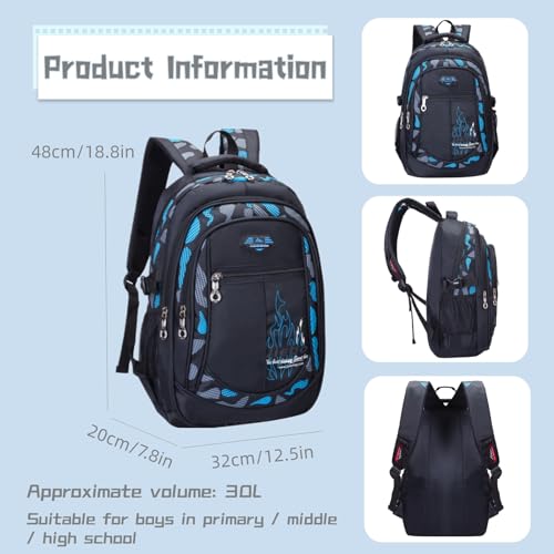 Bansusu Boys Backpack for Kids School Bag, Primary Middle School Backpack for Boys Bookbags - Image 4