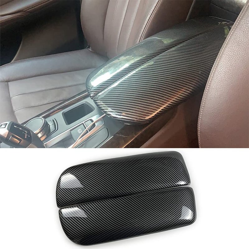CHUANGHUI for BMW X5 X6 F15 F16 ABS Carbon Fiber Color Car Interior Center Armrest Box Cover Console Box Storage Box Trim Covers X5 F15 F85 20142018  X6 F16 F86 20152019