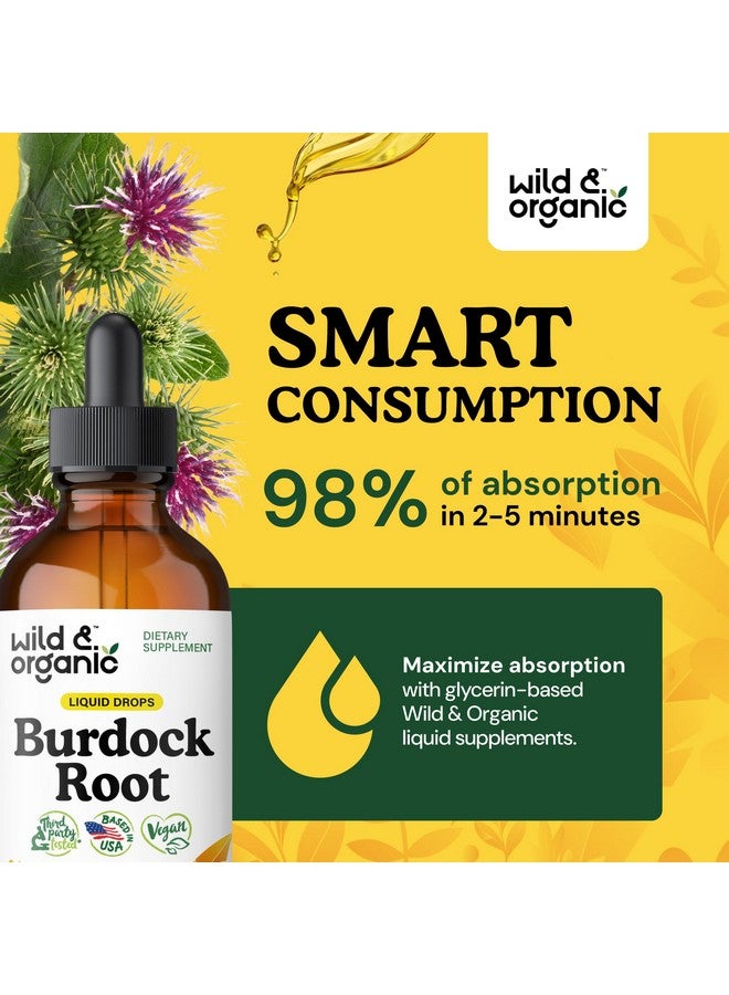 Wild & Organic صبغة جذر الأرقطيون البرية والعضوية - مكمل سائل لمضادات الأكسدة، إزالة السموم، دعم الهضم - قطرات عشبة الأرقطيون - نباتي، خالي من السكر والكحول - 4 أونصة سائلة - Image 4