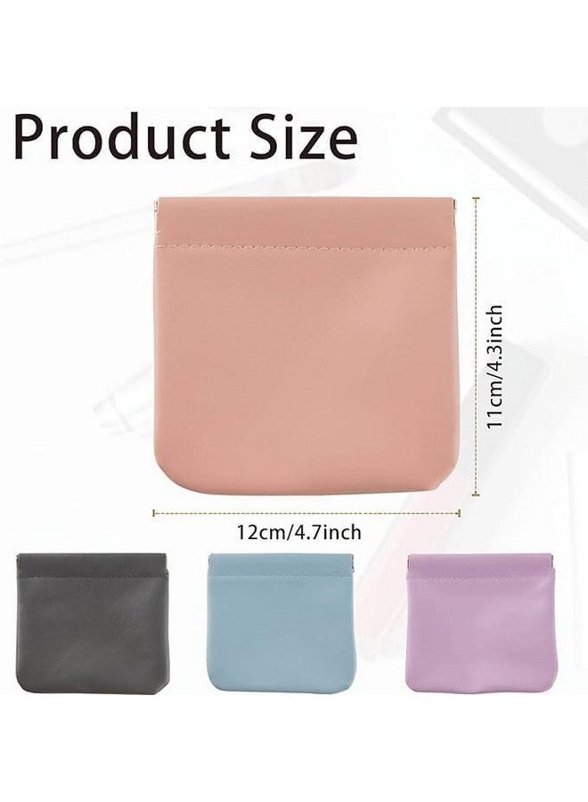 BLINE Mini Makeup Bag Small Pouches for Women Cosmetic Bag Squeeze Top Pocket Storage Pouch for Coin Purse Lipstick Jewelry Accessories (Self-Closing, 4.3X4.7In, Pack of 2 - Multicolour) - Image 2