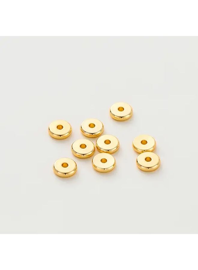Rhodium Plated 2D Flat Brass Spacer Beads 2x6mm 20 Pcs Jewelry Making Supplies - Image 2